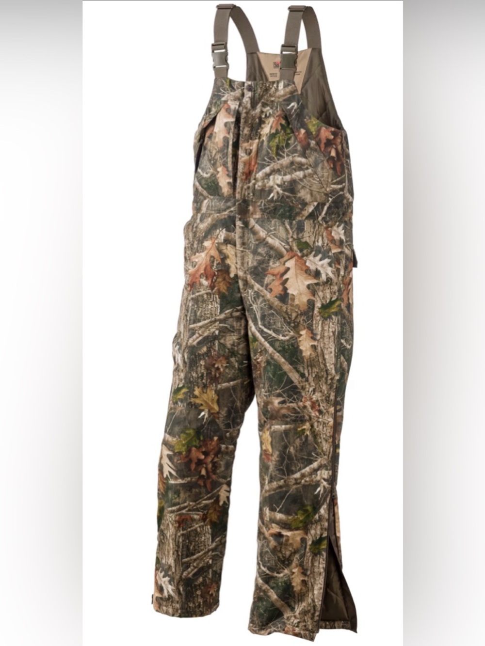 RedHead Camouflage Cargo Bib Overalls in Brown and Green